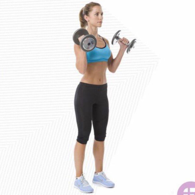 Hammer Curl Exercise Howto Workout Trainer by Skimble