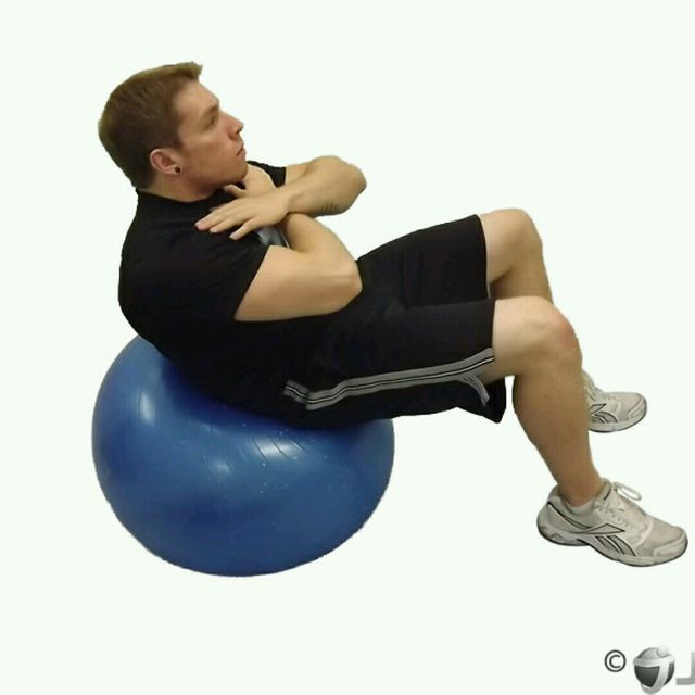(Arms) RockExercise Ball Crunch by Cleared C. Exercise Howto Skimble