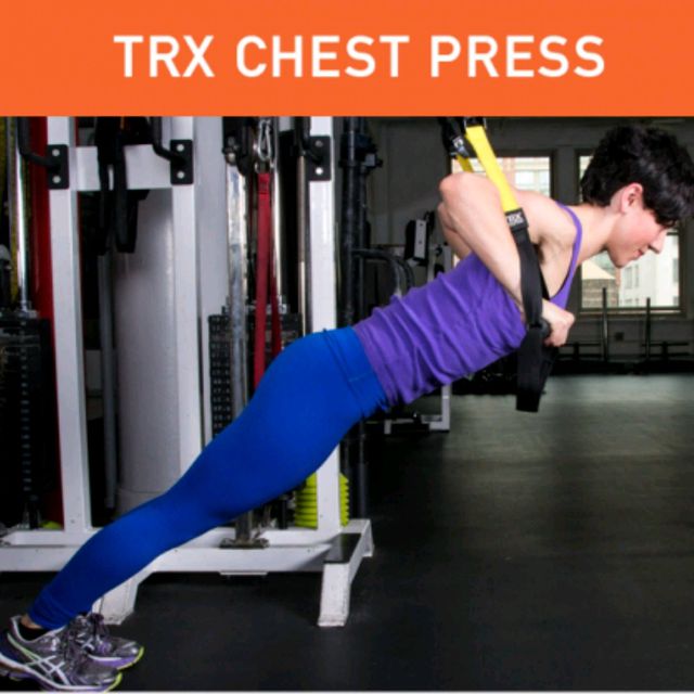 Trx Chest Press Exercise Howto Workout Trainer by Skimble