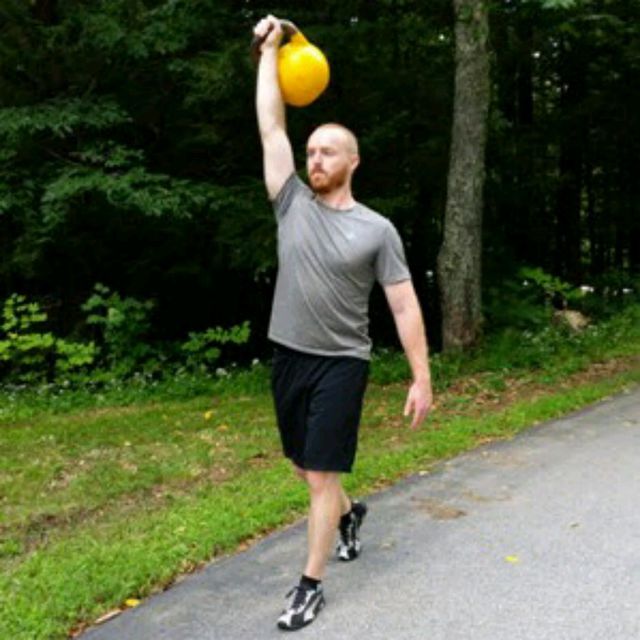 Overhead Kettlebell Carry by Elisabetta Bruno Exercise Howto Skimble