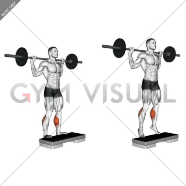 Barbell Calf Raise On Step by Tanya M. Exercise Howto Skimble