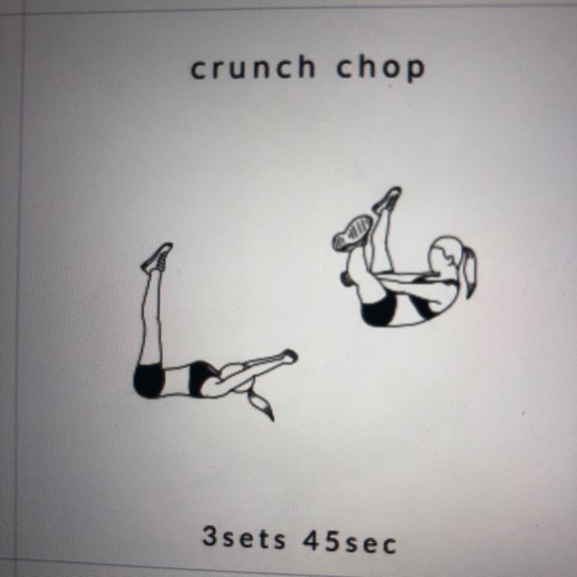 Crunch Chop by Bridgitte Dabrowski Exercise Howto Skimble