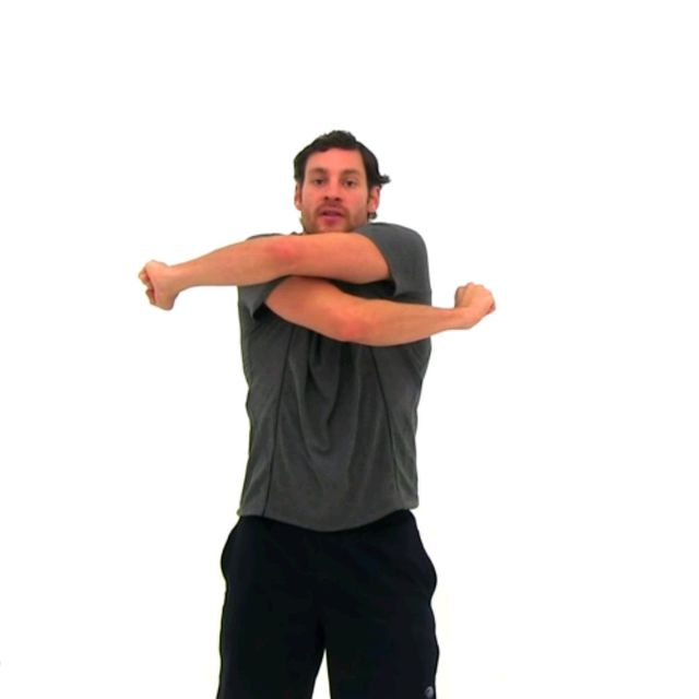 Arm Cross Stretch Exercise Howto Workout Trainer by
