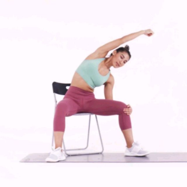 Seated Row Stretch Exercise How to Workout Trainer By Skimble