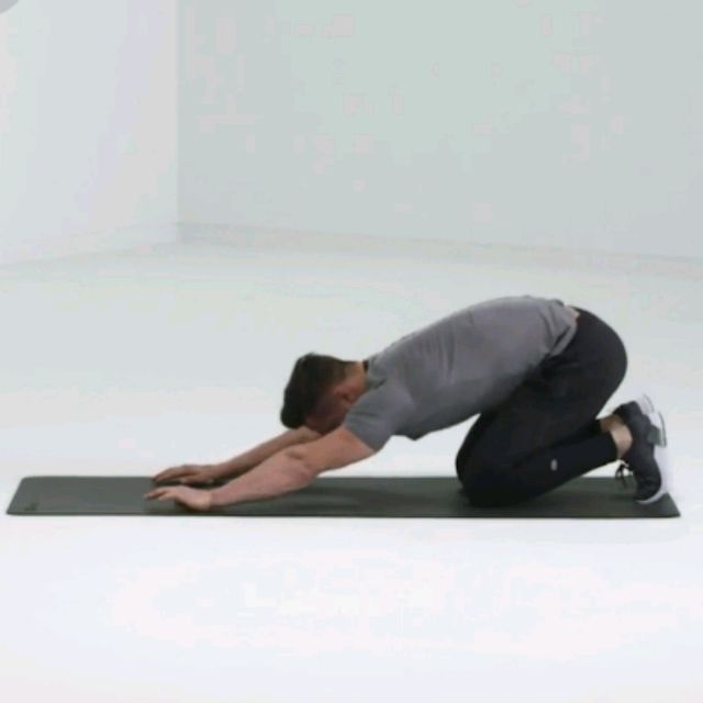 Pushup To Child's Pose Exercise Howto Workout Trainer by Skimble