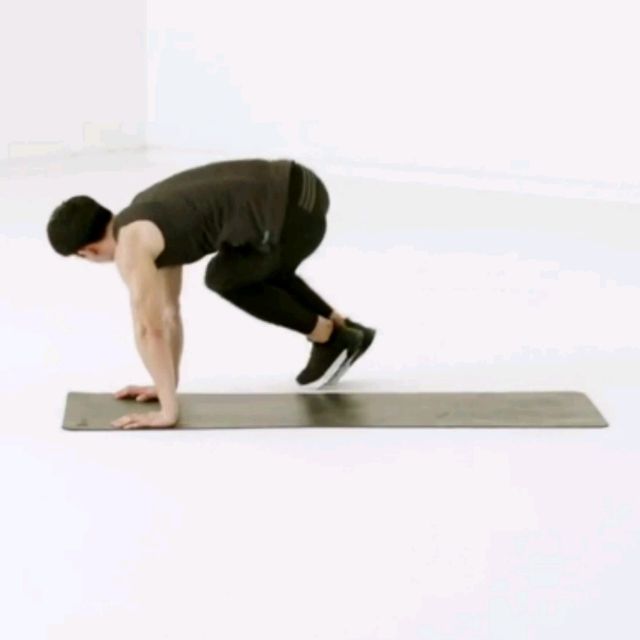 Plank Side Jump Exercise Howto Workout Trainer by Skimble