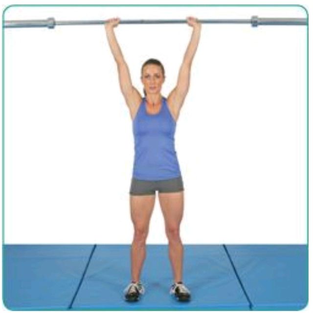 Barbell military press by Janice C Exercise Howto Skimble