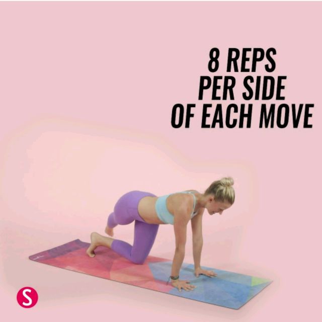 Fire Hydrant To Half Moon Leg Lift por Bernadette Cordeau - Ejercicio ...