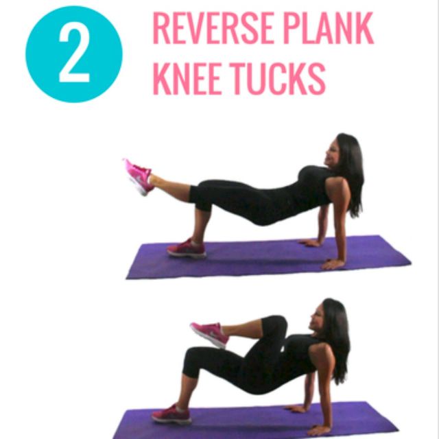 Reverse Tabletop Knee Tucks by Bernadette Cordeau Exercise Howto