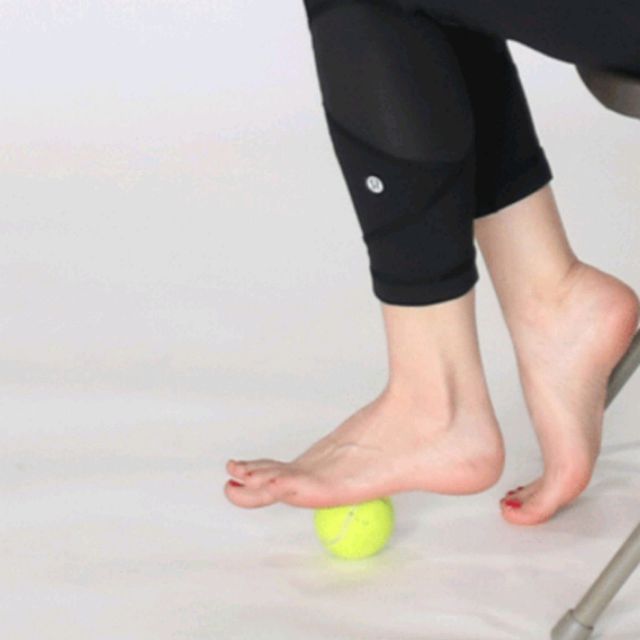 Tennis Ball Foot Roll by Bernadette Cordeau Exercise Howto Skimble