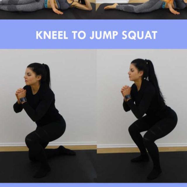 Kneel To Jump Squat by Bridgitte Dabrowski Exercise Howto Skimble