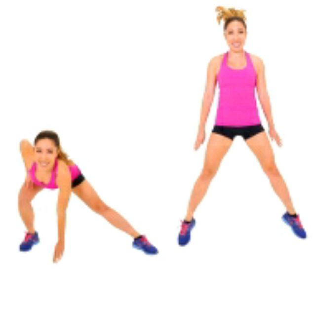 Side lunge hop by Shew F. Exercise Howto Skimble