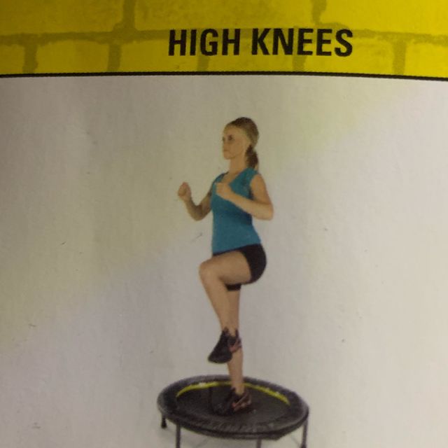 Trampoline High Knees by Bria Bri Exercise Howto Skimble