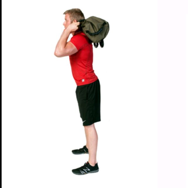 Sandbag Squat by E M Exercise Howto Skimble Workout Trainer