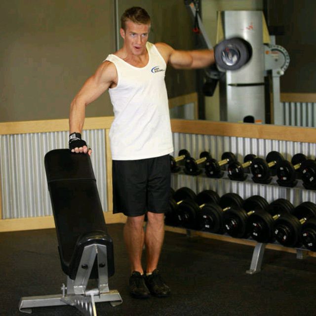 One Arm Side Laterals by Aaron Austin Exercise Howto Skimble