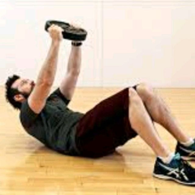 Dumbbell (Plate) Crunches by 𝔻𝕖𝕤𝕖𝕣𝕥 𝔽𝕠𝕩🦊 🌟 Exercise Howto Skimble