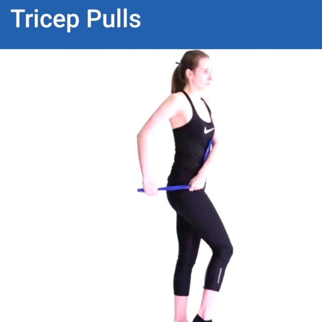 Tricep pulls Exercise Howto Workout Trainer by Skimble
