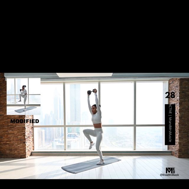 Overhead Pumps With High Knees Exercise Howto Workout Trainer by