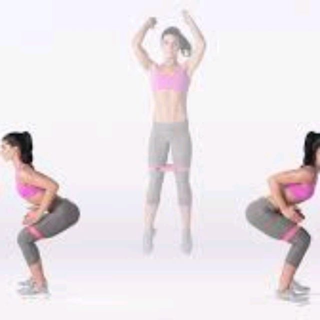 Banded Squat Jumps by Blissed Out Baker plant Based Chef Exercise