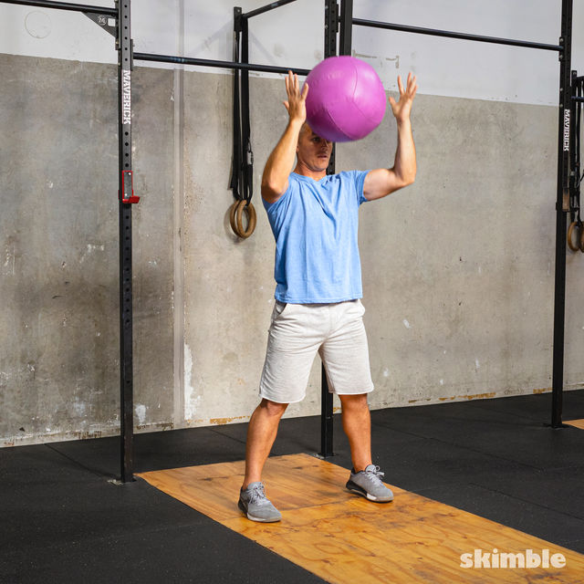 Good Morning Medicine Ball Catches Exercise Howto Workout Trainer