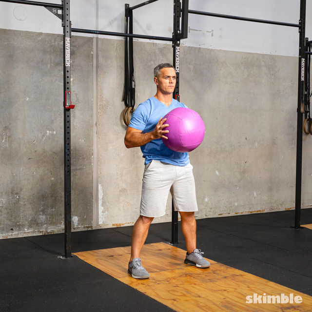 Good Morning Medicine Ball Catches Exercise Howto Workout Trainer