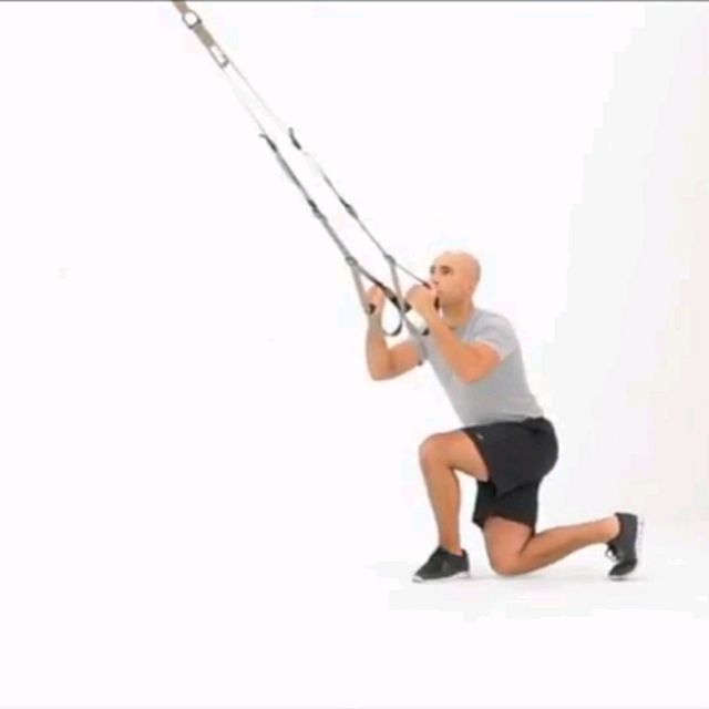 Trx Squat(Single Leg) to crossing balance lunge Exercise Howto