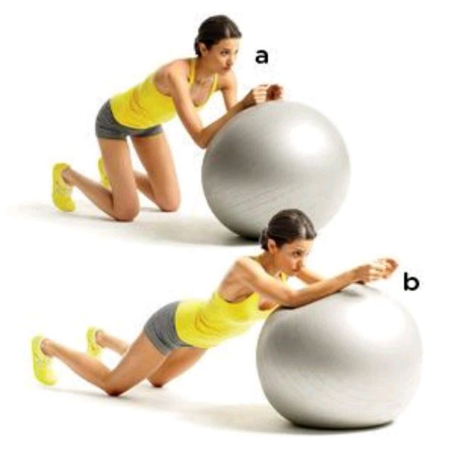 Stability Ball Roll Out by Tanya M. Exercise Howto Skimble