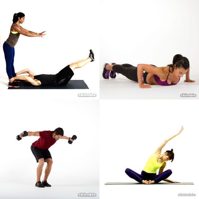 chest/back/arms Workout Collection Skimble Workout Trainer