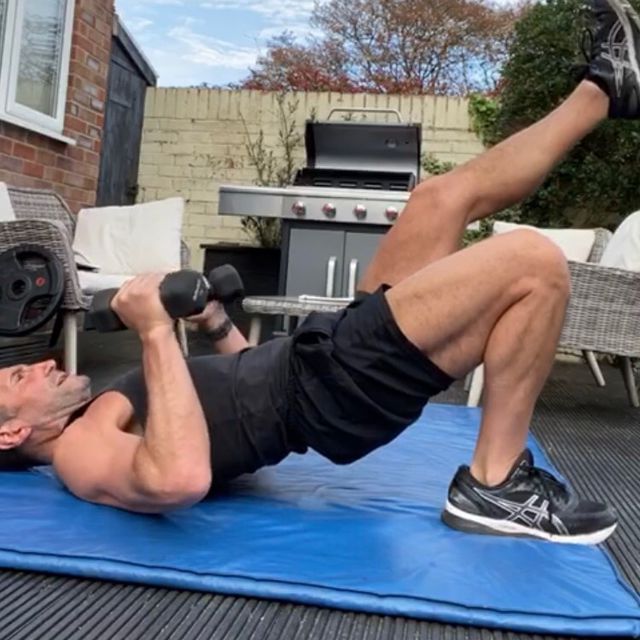 Single Leg Glute Bridge Chest Press by Adele A. Exercise Howto Skimble