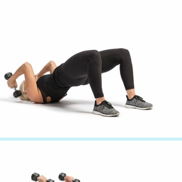 Glute Bridge With Triceps Extension by Adele A. Exercise Howto Skimble