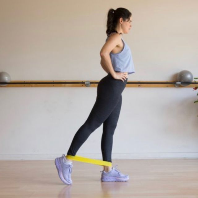 Banded Standing Right Leg Kickbacks by Brian Fallon Exercise Howto