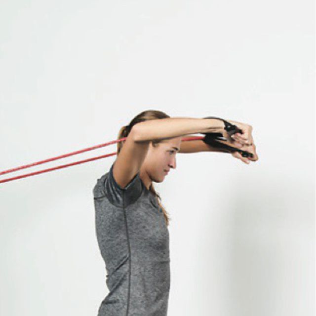 Stretch Cord Tricep Pull Ups by Brian Fallon Exercise Howto Skimble