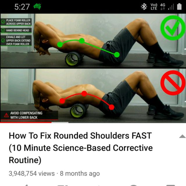 THORACIC FOAM ROLL by Vincent Higgins Exercise Howto Skimble