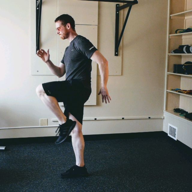 Toe Tap To Knee Up by Patrick9 Morrisey Exercise Howto Skimble