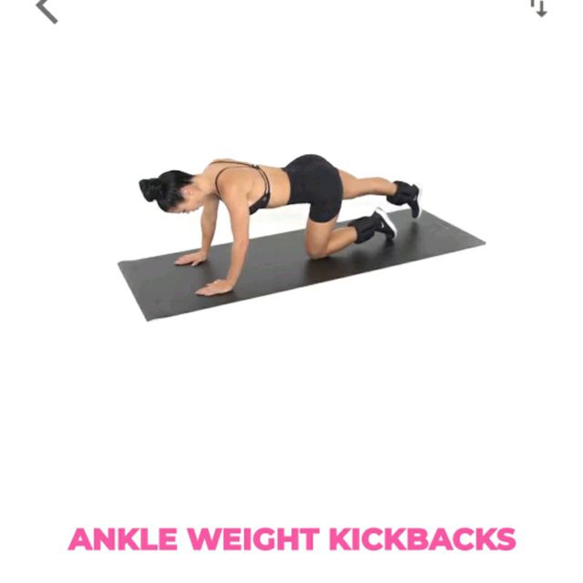 Ankle Weight Kickbacks Exercise Howto Workout Trainer by Skimble