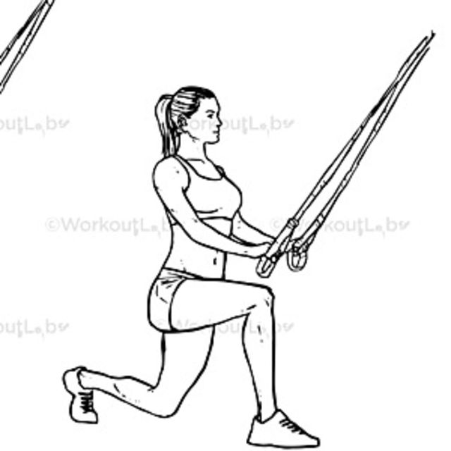 TRX reverse lunge by María Soto Ejercicio Cómo hacerlo Skimble