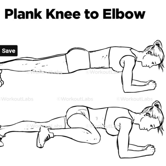 Plank Knee To Elbow by Tara L. Exercise Howto Skimble