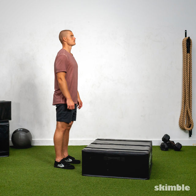 Right Leg Box Jumps Exercise Howto Skimble Workout Trainer