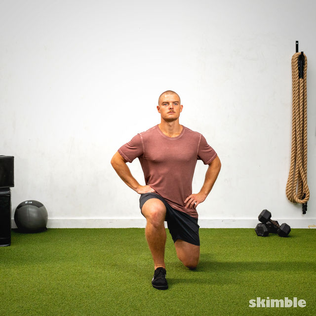 Clock Lunges Exercise Howto Workout Trainer by Skimble