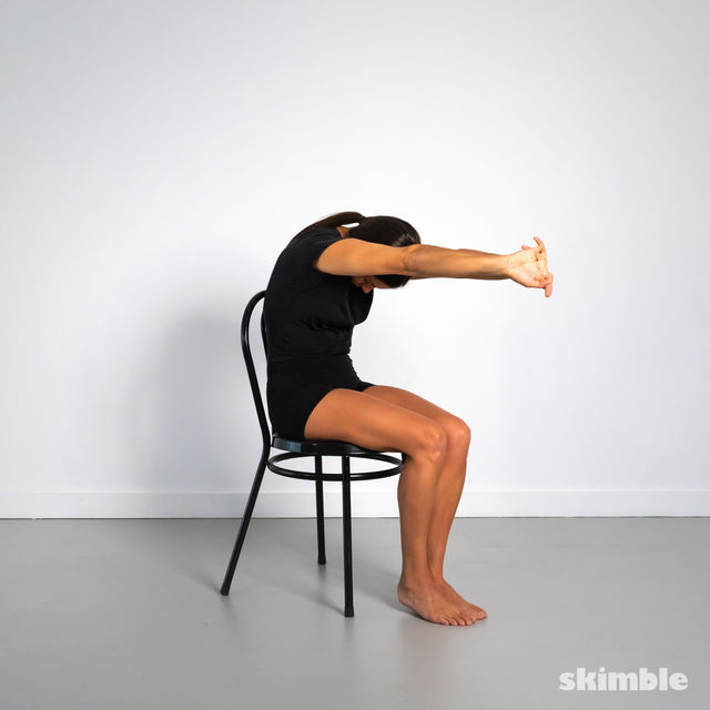 Curved Spine Stretch Exercise Howto Workout Trainer by Skimble