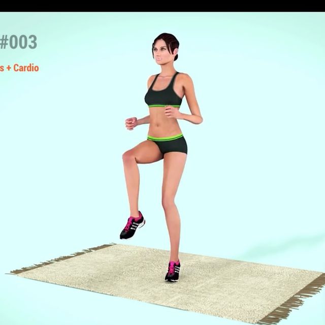 Running In Place Exercise Howto Workout Trainer by Skimble