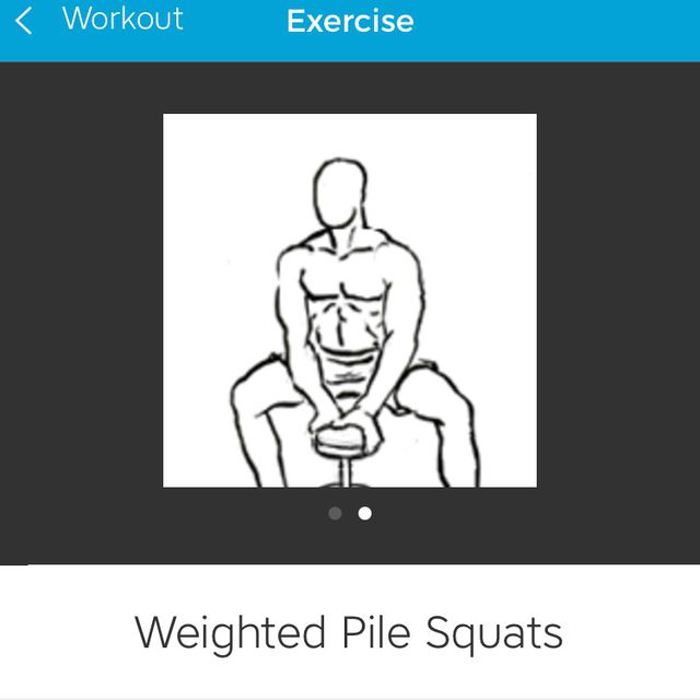 Weighted Pile Squat With Heels Up Exercise Howto Workout Trainer