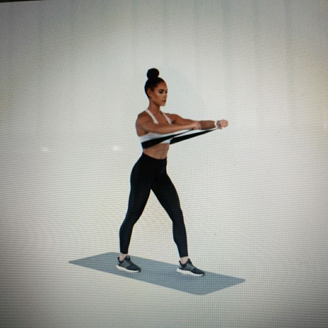 Resistant Band Chest Press by Corinna W. Exercise Howto Skimble