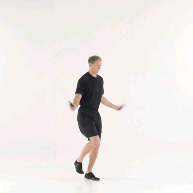 Jump Rope (Alternate Foot) Exercise Howto Workout Trainer by Skimble