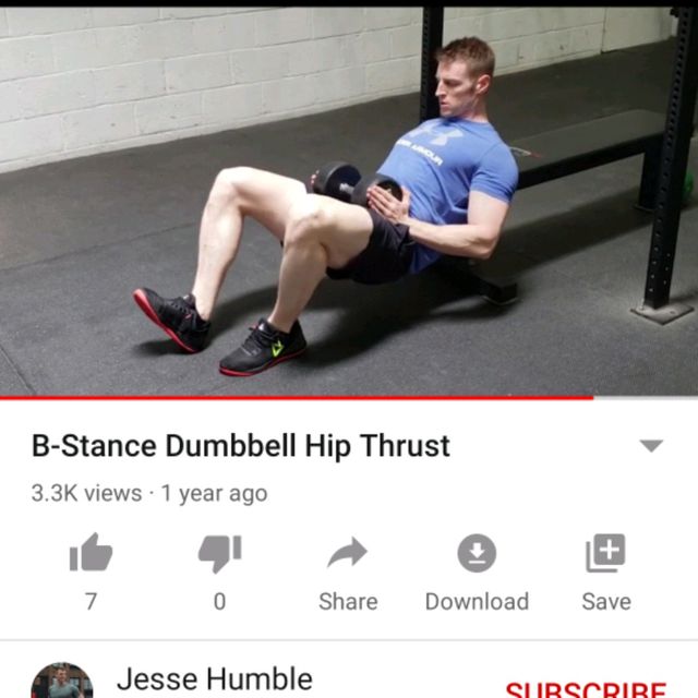 Bb Stance Hip Thrust by Blissed Out Baker plant Based Chef Exercise