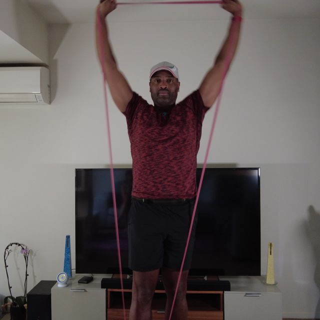 Shoulder Press (Band) by Daniel Arixi Exercise Howto Skimble