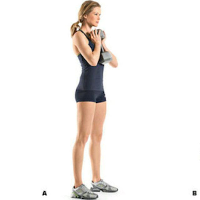 Dumbbell Goblet Squat Exercise Howto Workout Trainer by Skimble