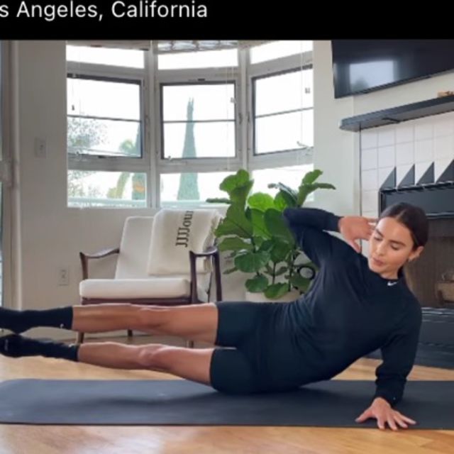 Side Lying Double Leg Sweeps Exercise Howto Workout Trainer by Skimble