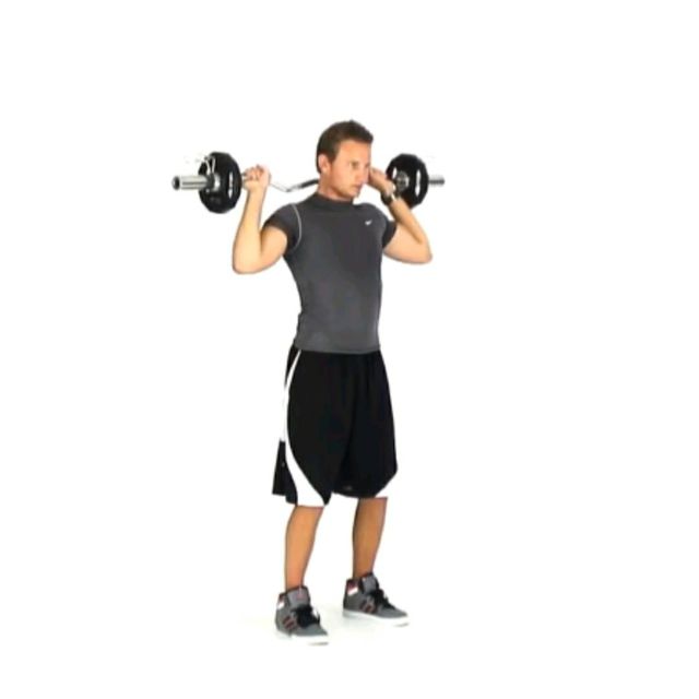 Standing Bradford Press Exercise Howto Workout Trainer by Skimble