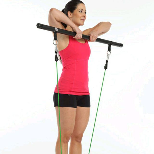 Resistance Bar Upright Row by Brittany D. Exercise Howto Skimble
